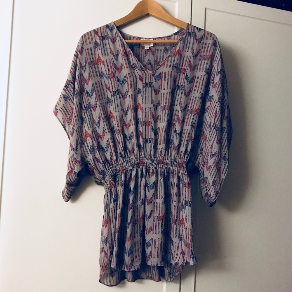 Silk batwing blouse